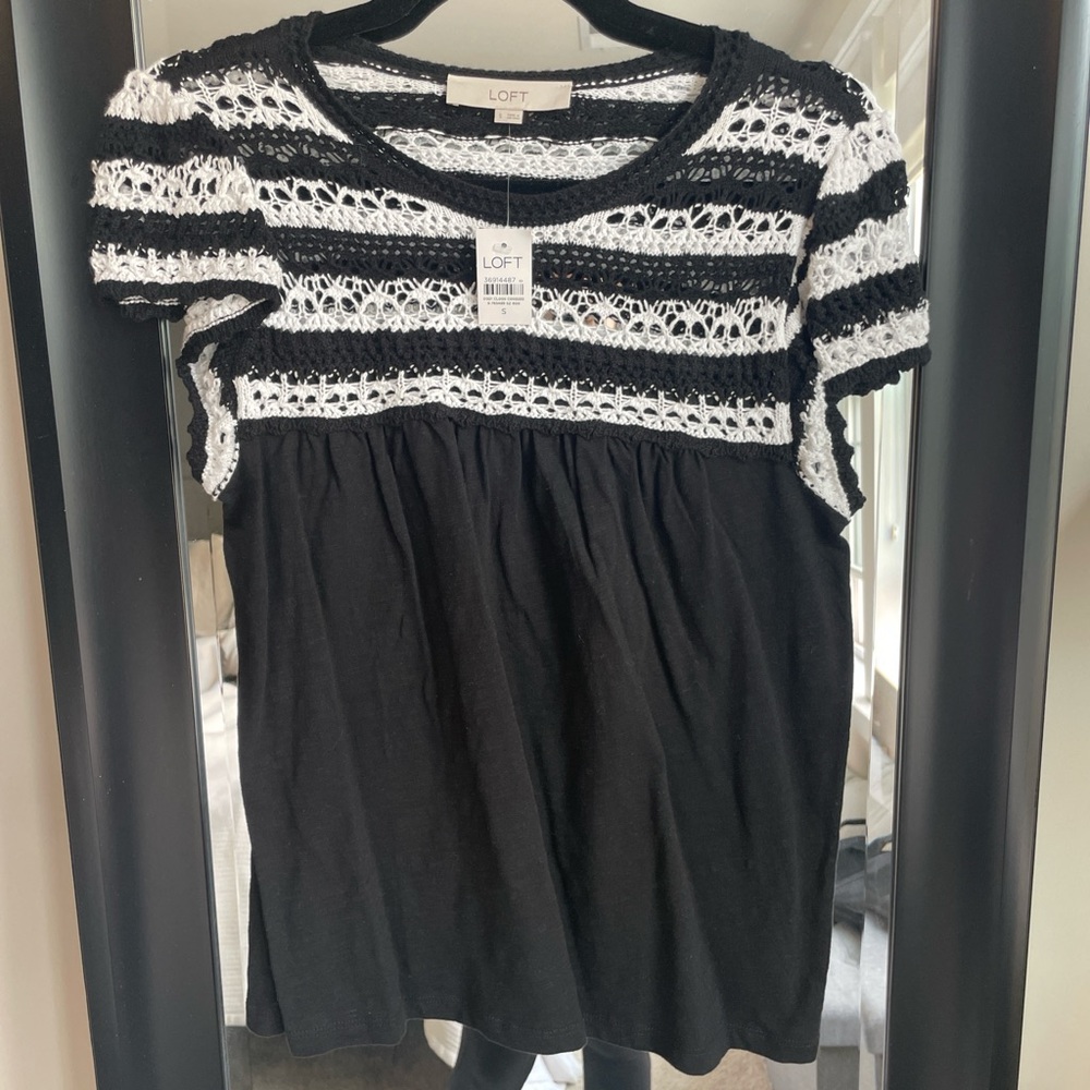 Loft blouse with crochet detail - NWT